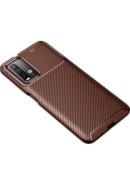 Xiaomi Redmi 9t Kılıf Focus Karbon Silikon - Kahverengi 300099 fiyatları
