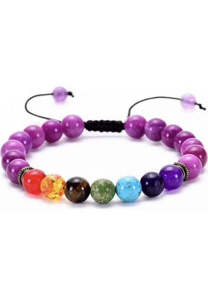 Makrome Örgülü Küre Kesim Ametist Doğaltaş Çakra Erkek Bileklik fiyatları