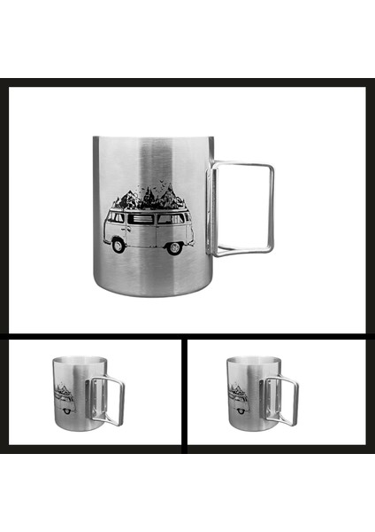 Uyguna-Yakala OUT-1800 Orcamp Katlanabilir Saplı Çelik Kupa Bardak KARAVAN-MLZ.267