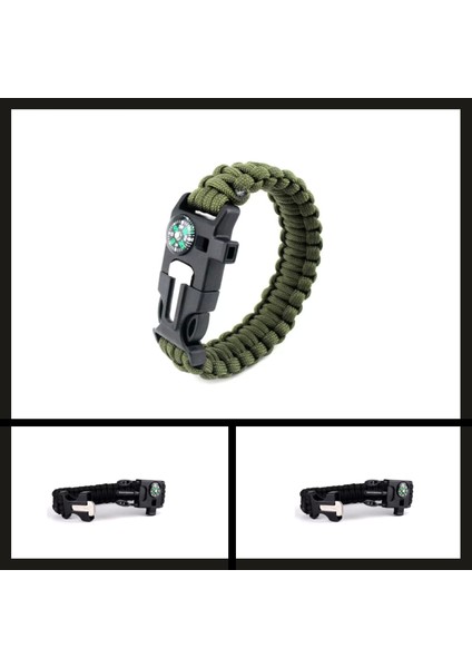 Uyguna-Yakala Haki 9595 Pusulalı & Magnezyum Çubuklu Paracord BILEKLIK-MLZ.225