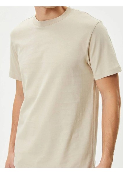 4SAM10160HK Erkek T-Shirt Bej indirimleri