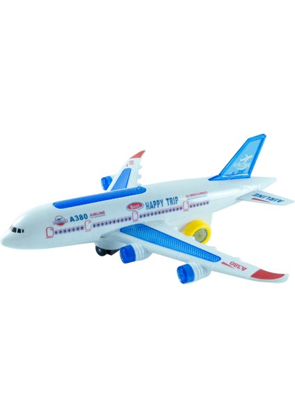 Oyuncak Uçak A380 Işıklı Sesli 30 cm