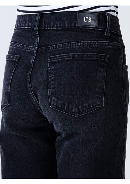 Kadın Lerana Düz Paça Yüksek Bel Jean Pantolon indirimleri