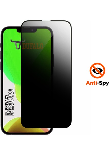 iPhone 15 Pro Esd Anti Static Hayalet Privacy Cam Ekran Koruyucu