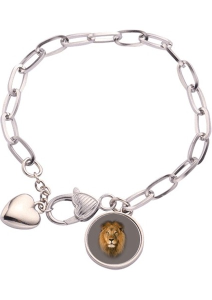 Lion Hair Ears Art Deco Moda Kalp Chain Bracelet Jewelry Charm Moda (Yurt Dışından)