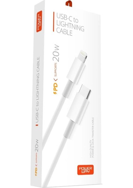 PD20 20W Usb-C Lightning Hızlı Şarj ve Data Aktarım Kablosu