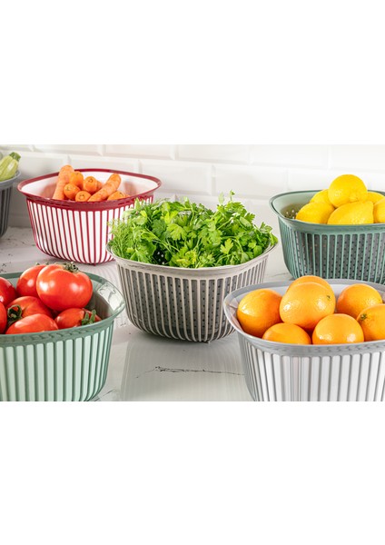 Kare Kase Seti Salata Kabı Renkli Plastik Kap Seti Büyük Orta Küçük fiyatları