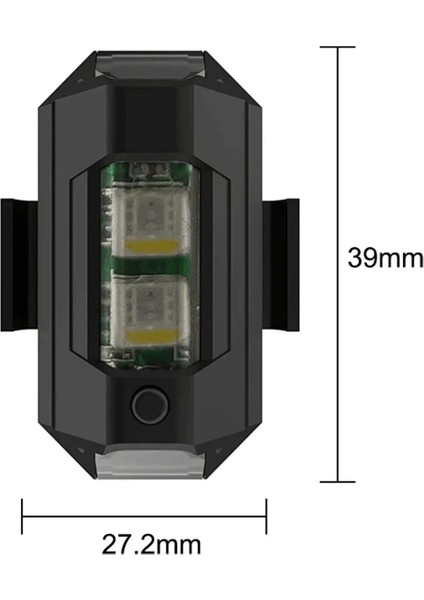 1 Adet Kablosuz Mini LED Lamba - Çakar Modlu 7 Farklı Renk - Motosiklet/araba/bisiklet LED Aksesuarı