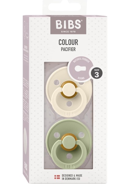 Colour Ikili Kauçuk Emzik- Ivory/sage 18+ Ay