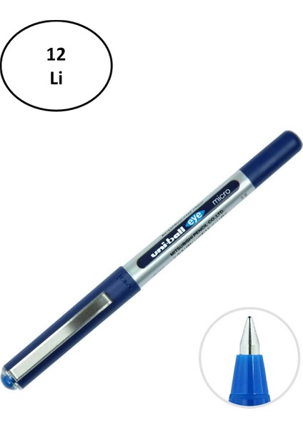Uni-Ball UB-150 Mavi 0.5 mm Roller Kalem 12'li