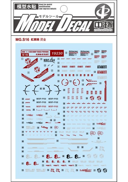 19230 Mg Stili Model Aracı Model Modifikasyonu Rgmghırmpg Çeşitli Seriler Mevcuttur Gundam Water Sticker Gunpla Çıkartmaları (Yurt Dışından)