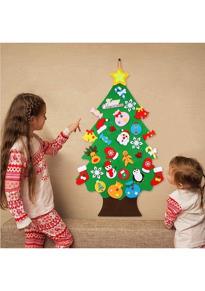 LED Işık Stili ile C Çocuklar Dıy Süsleme ile Noel Ağacı Oyuncak Keçe Çocuk Ev Mutlu Noeller Noel Dekor Noel Baba Yeni Yıl Ağacı Noel Çocuk Hediyeleri (Yurt Dışından)