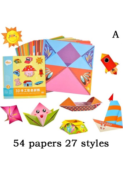 Yaşam Tarzı Için Bir Çocuklar Origami Kiti 3D Karikatür Hayvan Origami Kitap Yeni Başlayanlar Için Çift Taraflı Origami Kağıtları Okul Zanaat Lessoldren Dıy Oyuncaklar (Yurt Dışından)