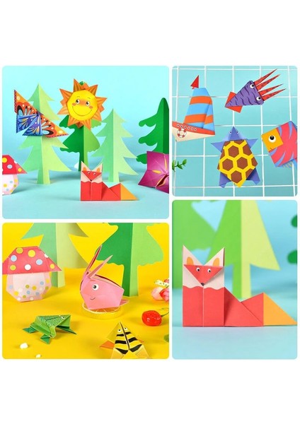Yaşam Tarzı Için Bir Çocuklar Origami Kiti 3D Karikatür Hayvan Origami Kitap Yeni Başlayanlar Için Çift Taraflı Origami Kağıtları Okul Zanaat Lessoldren Dıy Oyuncaklar (Yurt Dışından)
