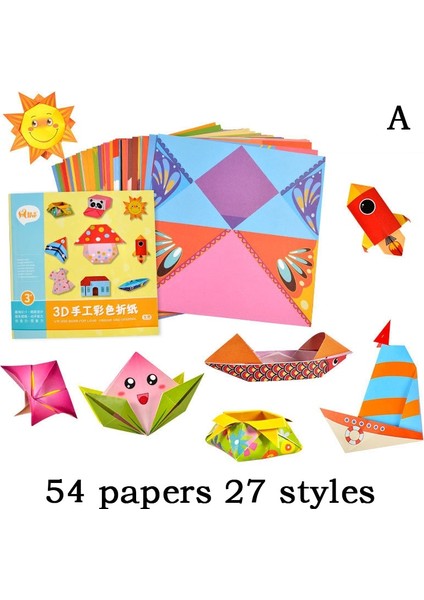 Yaşam Tarzı Için Bir Çocuklar Origami Kiti 3D Karikatür Hayvan Origami Kitap Yeni Başlayanlar Için Çift Taraflı Origami Kağıtları Okul Zanaat Lessoldren Dıy Oyuncaklar (Yurt Dışından)