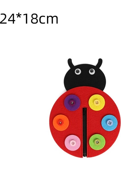 Kırmızı Böcekler Tarzı Anaokulu Diy Kumaş Sanat Erken Eğitim Büyüme Oyuncaklar Montessori Düğme Operasyon Fermuar Öğretim Manuel Kurs Oyuncaklar Öğrenmek (Yurt Dışından)