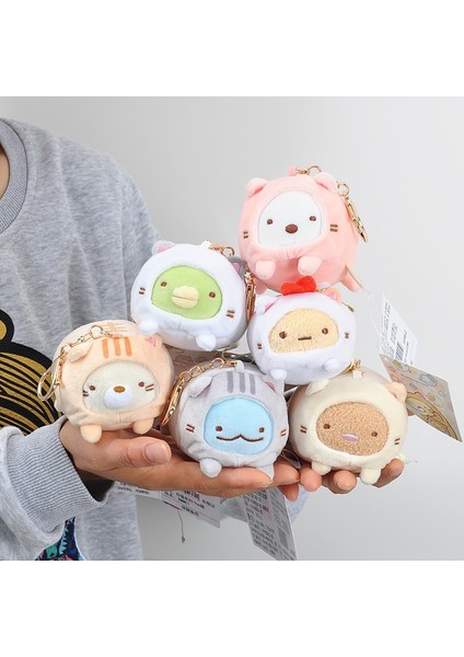 Bir Stil Peluş Kolye Oyuncak Kapaklı Anahtarlık Küçük Arkadaş Kedi Peluş Çanta Kolye Anahtarlık Bebek 8c, 6 Çeşit WJ04 (Yurt Dışından)