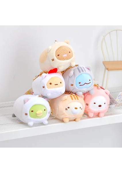 Bir Stil Peluş Kolye Oyuncak Kapaklı Anahtarlık Küçük Arkadaş Kedi Peluş Çanta Kolye Anahtarlık Bebek 8c, 6 Çeşit WJ04 (Yurt Dışından)