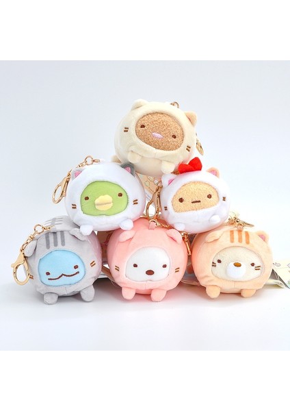 Bir Stil Peluş Kolye Oyuncak Kapaklı Anahtarlık Küçük Arkadaş Kedi Peluş Çanta Kolye Anahtarlık Bebek 8c, 6 Çeşit WJ04 (Yurt Dışından)