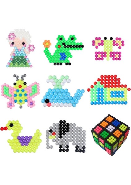 10 Numara Et 42 Renkler Su Püskürtme Aqua Perler Sihirli Boncuklar Eğitici 3D Bulmacalar Çocuk Çocuk Oyuncakları Için Aksesuarlar (Yurt Dışından)