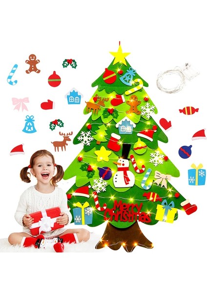 Bir Stil Çocuklar Dıy Süsleme ile Noel Ağacı Oyuncak Keçe Çocuk Ev Mutlu Noeller Noel Dekor Noel Baba Yeni Yıl Ağacı Noel Çocuk Hediyeleri (Yurt Dışından) modelleri