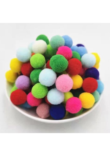 20MM-BEYAZ Stil Lot Çocuklar Hairball Dıy Ponponlar Oyuncak Zanaat Malzemeleri Mini Kabarık Ponpon Pom Poms Noel Ev Dekorasyon Aksesuarları (Yurt Dışından)