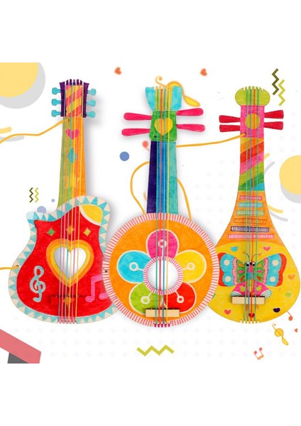 No.3 Tarzı Gitar Malzemesi Yaratıcı Süslemeleri Ahşap El Yapımı Dıy Gitar Boyama Grafiti Malzemesi Ahşap Çocuklar Için Müzikli Oyuncaklar (Yurt Dışından)