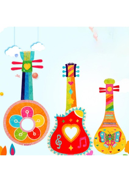 No.3 Tarzı Gitar Malzemesi Yaratıcı Süslemeleri Ahşap El Yapımı Dıy Gitar Boyama Grafiti Malzemesi Ahşap Çocuklar Için Müzikli Oyuncaklar (Yurt Dışından)