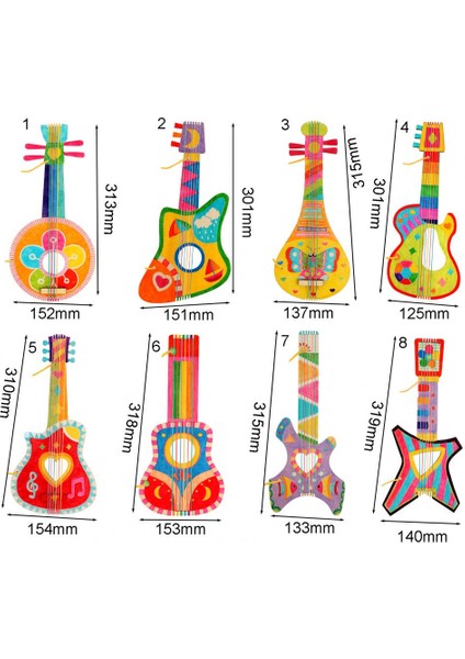 No.3 Tarzı Gitar Malzemesi Yaratıcı Süslemeleri Ahşap El Yapımı Dıy Gitar Boyama Grafiti Malzemesi Ahşap Çocuklar Için Müzikli Oyuncaklar (Yurt Dışından)