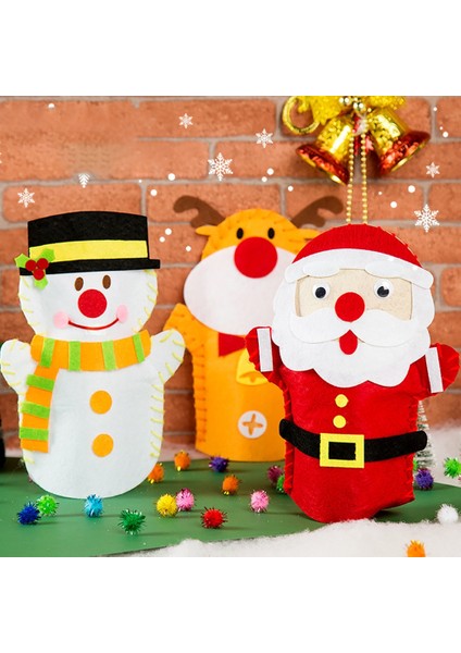 E Stili Noel Baba El Kuklaları Oyuncaklar Bebek Kukla Gösterisi Oyna Pretend Çocuklar Hayvanlar Hikaye Anlatan Eldiven Çocuklar Peluş Kuklalar (Yurt Dışından)