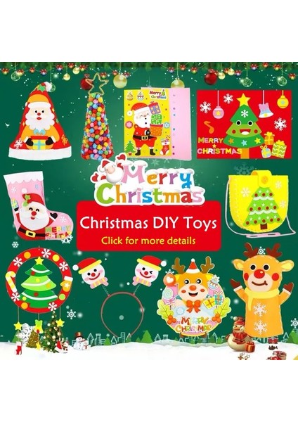 Yeşil Çorap-Kardan Adam Tarzı Dıy Noel Dekorasyon El Sanatları El Sanatları Oyuncaklar Çorap Şapka Çanta Anaokulu El Yapımı Malzeme Kitleri Çocuklar Hediyeler (Yurt Dışından)