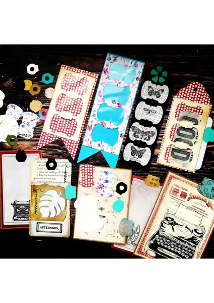MK001 Whale Tale Tab - Junkjournal Scrapbooking Paper Için Inceltilmiş Kesme Kalıplarıdıy Orijinal Tasarımlar (Yurt Dışından)