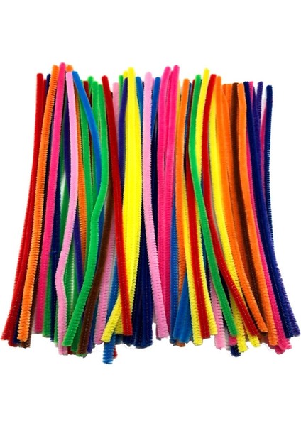 Rastgele Renk 100 Adet Tarzı Çocuklar Yaratıcı Renkli Diy Peluş Şönil Çubukları Şönil Kök Boru Temizleyici Kaynaklanıyor Çocuklar Için Eğitici Oyuncaklar El Sanatları (Yurt Dışından)