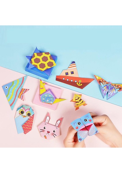Hayvan Stili Stili Ldren Origami Kağıt Kitap Hayvan Desen 3D Bulmaca Dıy Katlanır Oyuncak Çocuklar El Yapımı Anaokulu Sanat ve El Sanatları Oyuncaklar (Yurt Dışından) fırsatları