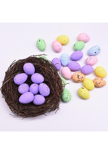 50 Adet 2.5cm Tarzı Olorful Köpük Paskalya Yumurtaları Mutlu Paskalya Süslemeleri Boyalı Kuş Güvercin Yumurtaları Diy Zanaat Çocuk Oyuncakları Hediye Ev Dekorasyonu (Yurt Dışından)