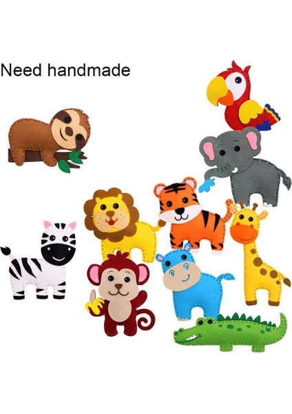 C-Çok Renkli Stil Woodland Hayvanlar El Sanatları Kiti Orman Yaratıkları Dıy Dikiş Çocuklar Yeni Başlayanlar Için Peluş Hayvanlar Keçe Eğitici Dikiş Seti Kız Sanat Oyuncak (Yurt Dışından) fiyatları