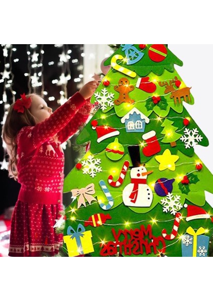 U Tarzı Dıy El Sanatları Oyuncaklar Süsler ile Noel Ağacı Kardan Adam Keçe Sahte Noel Ağacı Çocuk Oyuncak Noel Partisi Dekorasyon Yeni Evet (Yurt Dışından)