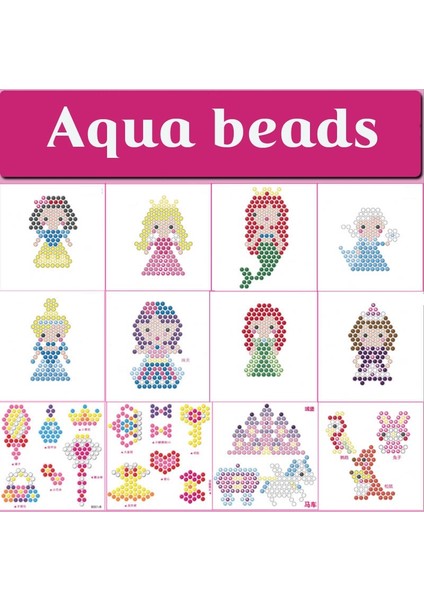 10.8cm Şablon Stili Çocuk 3D 5mm Dıy Su Sihirli Boncuk Bulmaca Boncukları Aqua Su Boncukları Dolum Paketi Şablonları Kalem Aksesuarları Tepsi Klipsli Oyuncaklar (Yurt Dışından)