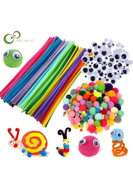 100 Adet Peluş Çubuk Stili Peluş Sopa Ponponlar Gökkuşağı Renkleri Shilly-Stick Eğitici Dıy Oyuncaklar El Yapımı Sanat Zanaat Yaratıcılık Gelişen Oyuncaklar Gyh (Yurt Dışından) modelleri