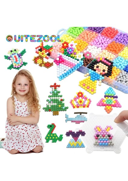 3000 Adet Tarzı Sihirli Su Yapışkan Boncuk Oyuncaklar Dıy Aquabeads El Yapımı Boncuk Oyuncak Eğitici Bulmaca Çocuk Kız Erkek Için Hama Aqua Boncuk (Yurt Dışından)