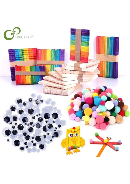 100 Adet Peluş Çubuk Stili Renkli Ahşap Dondurma Çubukları Doğal Ahşap Dondurma Çubukları Çocuklar Dıy El Sanatları Sanat Oyuncaklar Dondurma Lolly Kek Araçları Gyh (Yurt Dışından)