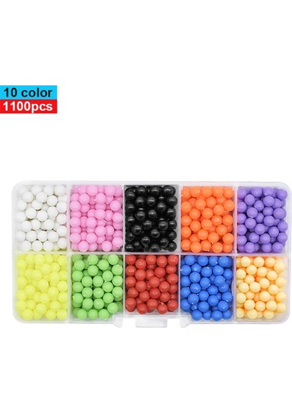 1100 Adet-B Tarzı 10 Renk Kristal Boncuklar Dolum Dıy Boncuklar Su Sprey Sihirli Boncuklar 3D Bulmaca Boncukları Çocuklar Için Eğitici Top Oyunu Oyuncaklar (Yurt Dışından)