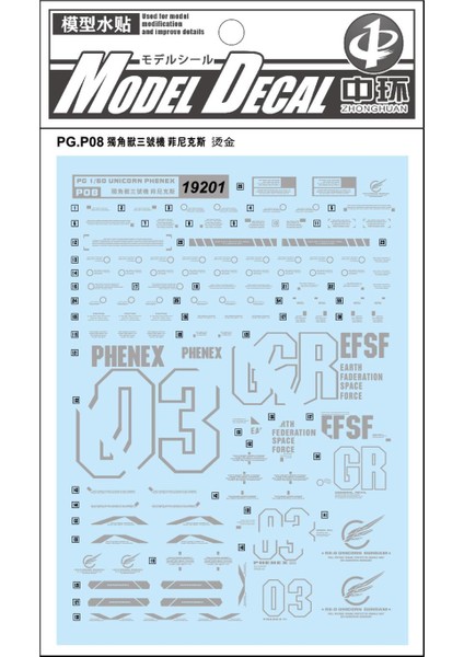 19201 Pg Stili Model Aracı Model Modifikasyonu Rgmgpg Evrensel Gundam Su Etiketi Dağlama Sayfası (Yurt Dışından)