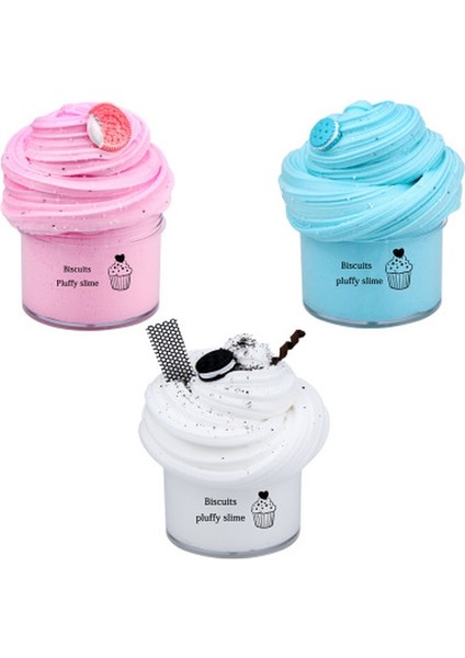1 Adet Pembe Tarzı Yeni Varış Yumuşak Kabarık Balçık Çikolatalı Kurabiye Charms Tereyağı Kil Gerilmiş ve Yapışkan Olmayan Stres Giderici Kokulu Dıy Oyuncak 60ML (Yurt Dışından)