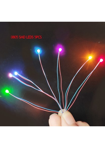 3VRED5PCS Tarzı V Ön Kablolu #md LED 30CM Teller Ho N Oo Ölçekli Ön Lehimli Mikro Model Tren Demiryolu Starship Gundam Aydınlatma Diorama (Yurt Dışından)