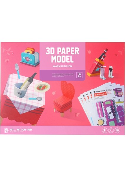 Sıcak Mutfak Tarzı Çocuk El Yapımı 3D Origami Kağıt Kesim Kitap Oğlan Kız Kalıp Yaratıcı Dıy Sanat Öğrenme Eğitici Montessori El Sanatları Oyuncak Ddj (Yurt Dışından)