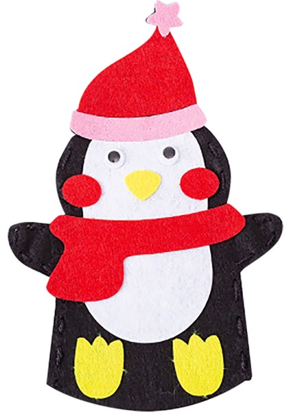 E Stili Diy Zanaat Dikiş Keçeleri El Sanatları Kiti Karikatür Noel Baba Noel El Kukla Eldiven Oyuncak Çocuklar Hediye Eğitici Dikiş Seti Kız Sanat Oyuncaklar (Yurt Dışından)