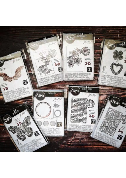 665743 3dimpresslit Stili Sizzix3-D Impresslits Kabartma Klasör Dokusu Soluyor Switchlits-Tim Holtz Orijinal Montajlı Gerçek Ürün Önemsizjournal Scrapbook (Yurt Dışından)