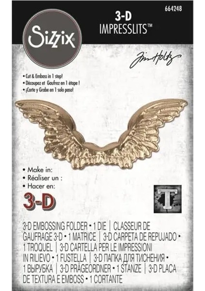 664248 Etkileyici Stil Sizzix3-D Impresslits Kabartma Klasör Dokusu Soluyor Switchlits-Tim Holtz Orijinal Montajlı Gerçek Ürün Önemsizjournal Scrapbook (Yurt Dışından)