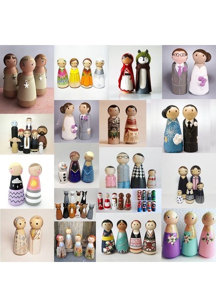 Kutu Tarzı ile 50 Adet Et Boyasız Ahşap Peg Bebekler Oyuncaklar Çocuklar Için Dıy Renkli Boyama Kız Erkek Bebek Organları Odası Süslemeleri Sanat ve El Sanatları (Yurt Dışından)
